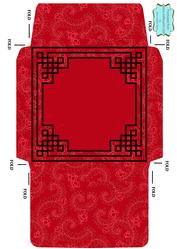 Oriental Red Peony Square Styled Envelope
