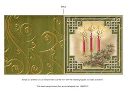 Christmas Candle Trio Square Style Matching Card