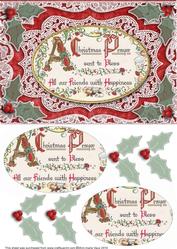 Christmas Prayer A5 Lace Card Front Step by Step