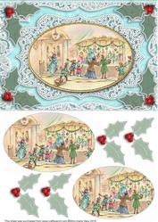 Christmas Shop Window A5 Lace Card Front Step by Step