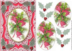 Christmas Bells A5 Oval Lace Card Front Step by Step
