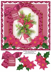 Pink Bells Seasons Greetings 8x8inch Step by Step
