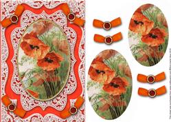 Poppies A5 Oval Lace Step by Step