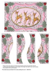 3 Reindeers Lace Swirvey Side Stacker