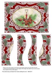 Christmas Candle Lace Swirvey Side Stacker