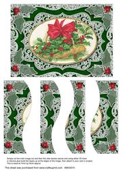 Christmas Holly Basket Swirvey Side Stacker