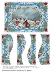 Christmas Rooftops Lace Swirvey Side Stacker