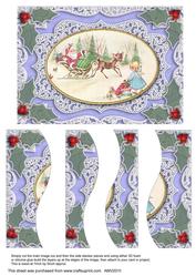 Christmas Sleigh Lace Swirvey Side Stacker