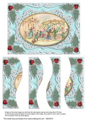 Christmas Shop Window Lace Swirvey Side Stacker