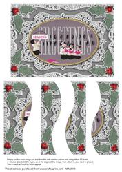 Christmas Choirboy Greetings Lace Swirvey Side Stacker