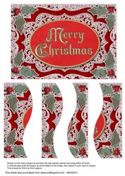 Merry Christmas Lace Swirvey Side Stacker