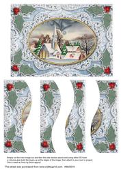 Christmas Village Church Lace Swirvey Side Stacker
