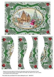 Santa Decorating Tree Lace Swirvey Side Stacker