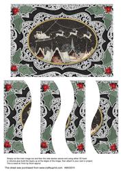 Christmas Skies Lace Swirvey Side Stacker