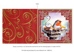 Christmas Robin Matching Ex Square Card