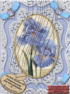 Blue Iris Lace N Bows A4 Side Stacker Kit