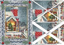 Joy to You A5 Lace Card Front Side Step Stacker