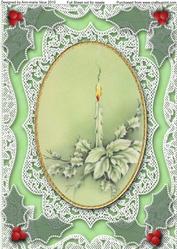 Christmas Pastel Candle A4 Lace Picture Sheet