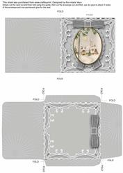 Christmas Morning Mini Lace Card and Matching Envelope Sheet