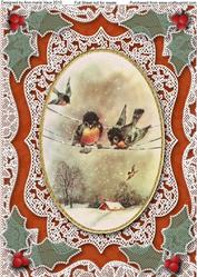 Watching Christmas A4 Lace Picture Sheet