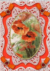 Poppies A4 Lace Picture Sheet