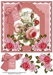 Pink Roses Just for You Floral 8inch Step by Step