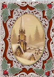 Silent Night Christmas A4 Lace Picture Sheet