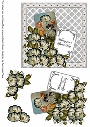 Black Tulips Special Day 6inch 2 Card Lattice Step by Step