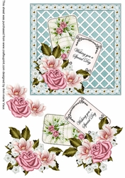 Rose Wedding Bell Special Day 6inch 2 Card Lattice Step by Step