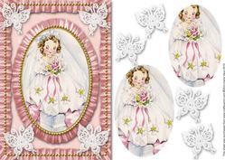 Cheeky Bride Lace Butterfly Ruffle Card Front