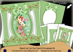 Christmas Stocking Stand Up Cut Out 3D Christmas Card Kit