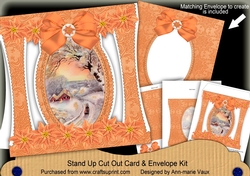 Winter Sunset Stand Up Cut Out 3D Christmas Card Kit