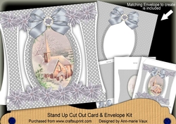 Christmas Morning Stand Up Cut Out 3D Christmas Card Kit