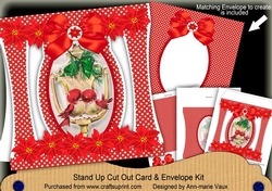 Christmas Lovebirds Stand Up Cut Out 3D Christmas Card Kit
