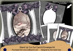 Winter Walk Stand Up Cut Out 3D Christmas Card Kit