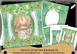 Winter Garden Stand Up Cut Out 3D Christmas Card Kit