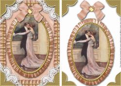 Strictly Dancing Couple Lace N Ruffles Card Front