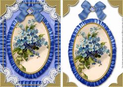 Forget Me Knots Lace N Ruffles Card Front Step by Step