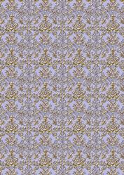 Christmas Blue Village Matching Damask Backing Paper