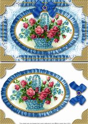 Flower Basket Lace N Ruffles Card Front Step by Step