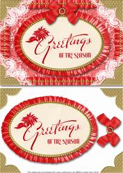 Greetings of the Season Ruffle N Lace Card Front