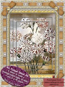 Black Carnations Lace Eyelet A4 Tunnel Kit