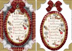 It Wouldn't Seem Like Christmas Lace N Ruffles Card Front