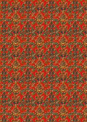 Red Poinsettia Matching Damask Backing Paper