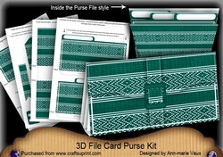 Christmas Jumper Peacock 3D File Purse Mini Kit