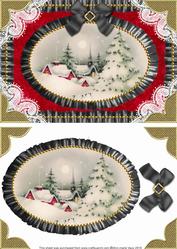 Christmas View Lace N Ruffle Card Front Step by Step