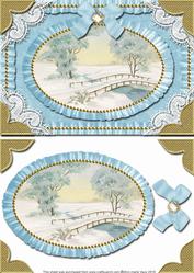 Christmas View 2 Lace N Ruffles Card Front Step by Step