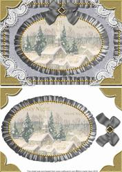 Silent Night Church Lace N Ruffles Card Front Step by Step