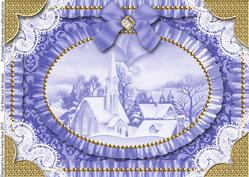 Christmas Church Lace N Ruffles A4 Picture Sheet