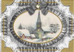 Christmas Village 2 Lace N Ruffles A4 Picture Sheet